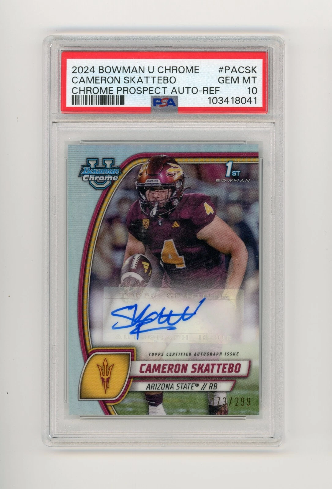 Cameron Skattebo trading card