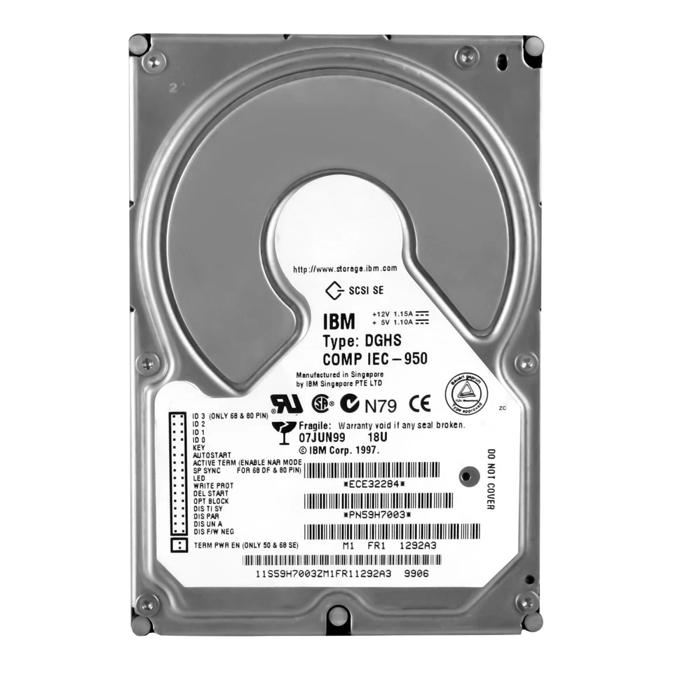 Hard Drive IBM Ultrastar 18XP 59H7003 18.2GB 7.2K SCSI 68-PIN 3.5'' Hh - Image 3 of 3