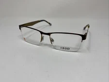 IZOD IZ 2090 TORTOISE BROWN 54/18/140 HALF RIMLESS FLEX HINGE Y792