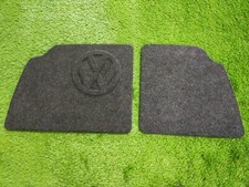VW Caddy Bulkhead Cover panels / Blanking Panels carpet lined, pair with VW logo