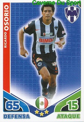 040 RICARDO OSORIO CF.MONTERREY MEXICO VfB CARD STARS MONDIALES 2010 TOPPS