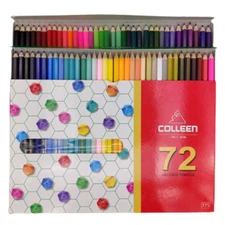 Colleen Colored Pencils Wood 72 Colors Set Gift Art Drawing Painting Sketch 1Box