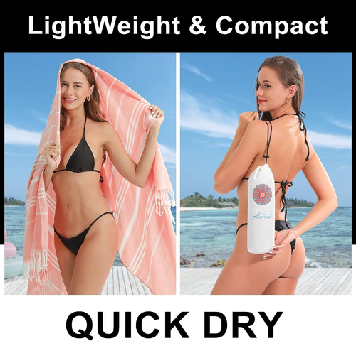Cotton Turkish Beach Towels Quick Dry Sand Free Oversized Bath Pool Swim Towel E - Picture 3 of 6