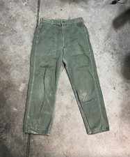 Vintage 1960s OG 107 Vietnam Trousers Pants Repaired 28x24