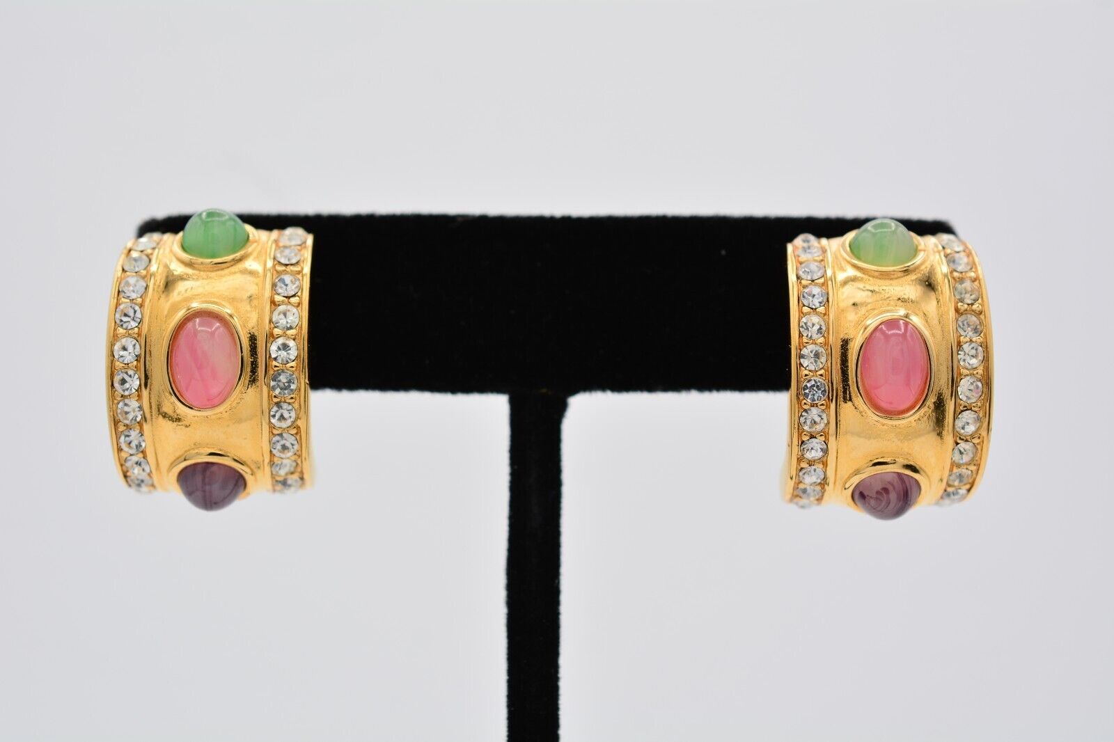 Givenchy Vintage Cabochon Bracelet Earrings Set R… - image 3