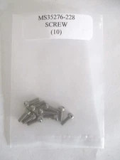 MS35276-228 Fillister Head Screw 6-40 x 3/8" Drilled Stainless Steel - Lot of 10