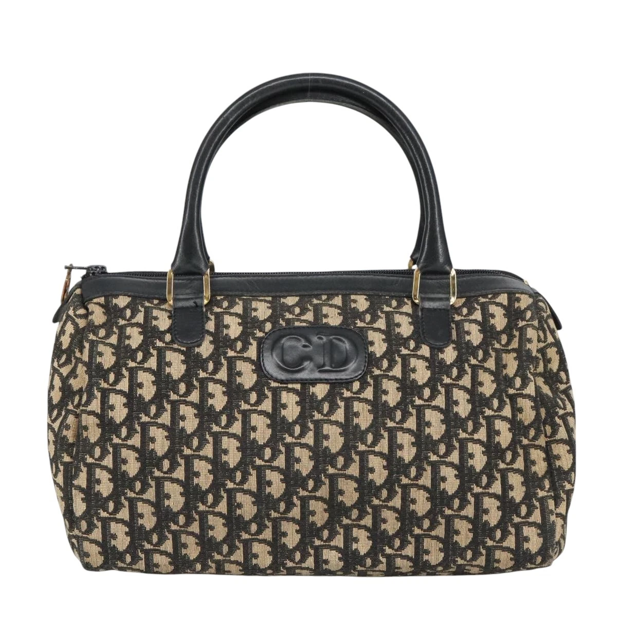 Sac à main toile Dior Trotter bleu marine authentique