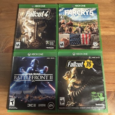 Xbox One Game Lot Fallout 4 + Far Cry 5 + Star Wars Battlefront II + Fallout 76
