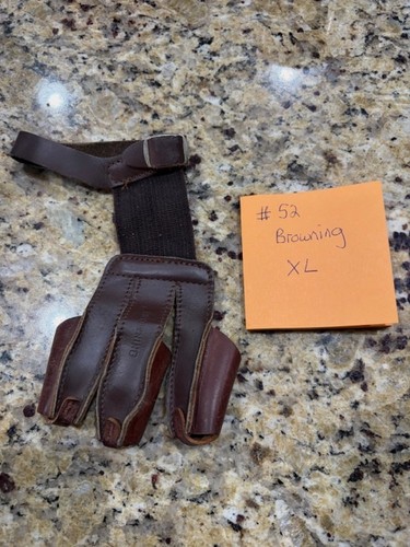 Archery Shooting Glove American Made Leather Vintage #52 Browning