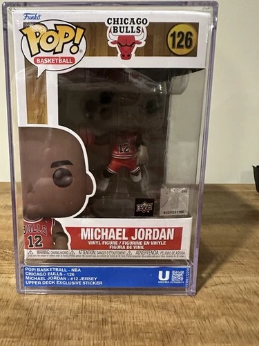 Funko Pop! Michael Jordan #126 Red #12 Jersey Upper Deck Exclusive Protector