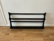 Amazing Vintage Ercol Solid Wood Wall Hanging 2 Tier Shelf Plate Rack Display