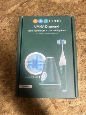 TAO Clean UMMA Diamond Sonic Toothbrush + UV Cleaning Base - Evergreen