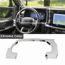 🌟Chrome Instrument Cluster Odometer Cover For Ford F150 2024 2025 Accessories