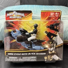 Power Rangers Megaforce Time Force Mini Cycle & Black Ranger 