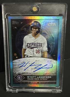 #ad #ad 2024 Topps Future Cornerstones Aqua Foil 75 Auto Wyatt Langford RC 🔥 $135.00