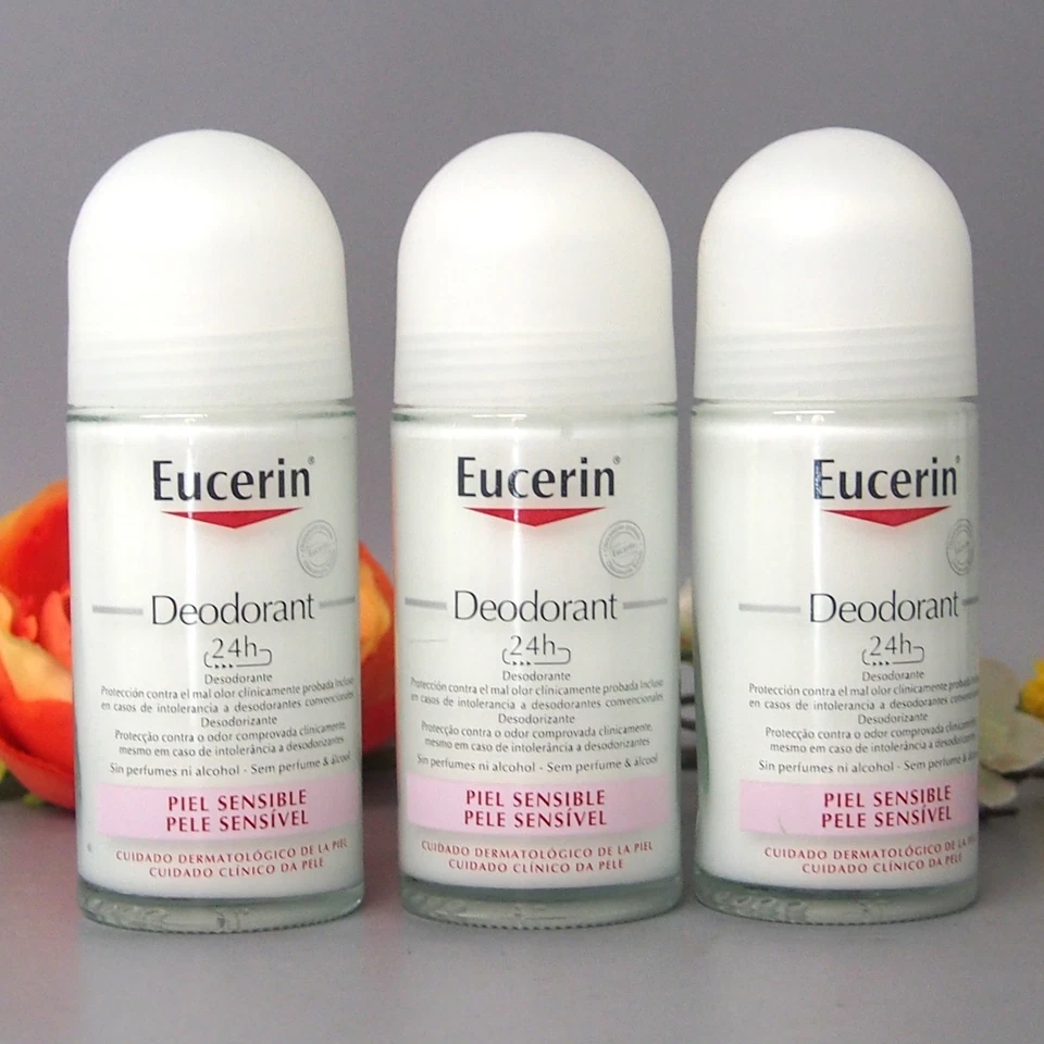 -SENSIBLE- PACK 3 Eucerin Desodorante Roll-On 24h Sensible 50ml / 1.7oz Foto 3 de 4