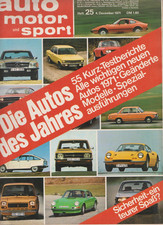 auto motor sport Heft 25 Dezember 1971 Alfa 2000 GTV Ford Capri 2600 BMW 2800 CS