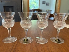 Edinburgh Crystal Thistle Plain Claret Wine Made In Scotland Set Of 4 Glasses