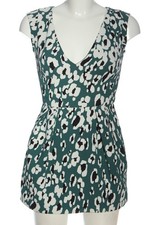 ZARA TRAFALUC Tuta corta Donna Pantalone Taglia IT 38 verde-bianco-nero