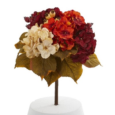 16 -in Autumn Hydrangea Berry Bouquet Artificial Flower (Set of 2)