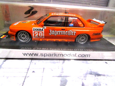BMW M3 E30 EVO DTM 1992 Team Linder Jägermeister #20 Gardner SG605 Spark 1:43