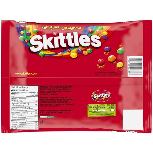 Skittles Original Kaubonbons Spaßgröße Pakete, 24ct, 304g/10 oz. Tasche, - Bild 4 von 5