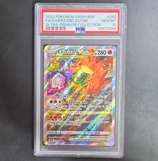 Pokemon TCG 2022 SWSH Promo Charizard VSTAR 262 Full Art Holo PSA 10 EN