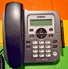 Uniden DECT 6.0 Digital Phone Answering System Speakerphone Gray Tested