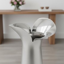 Edelstahl Vase minimalistisch & Design Blumenvase pflegeleicht