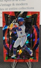 2025 Panini Select Luisangel Acuna Rookie Card features stunning Red Cracked Ice