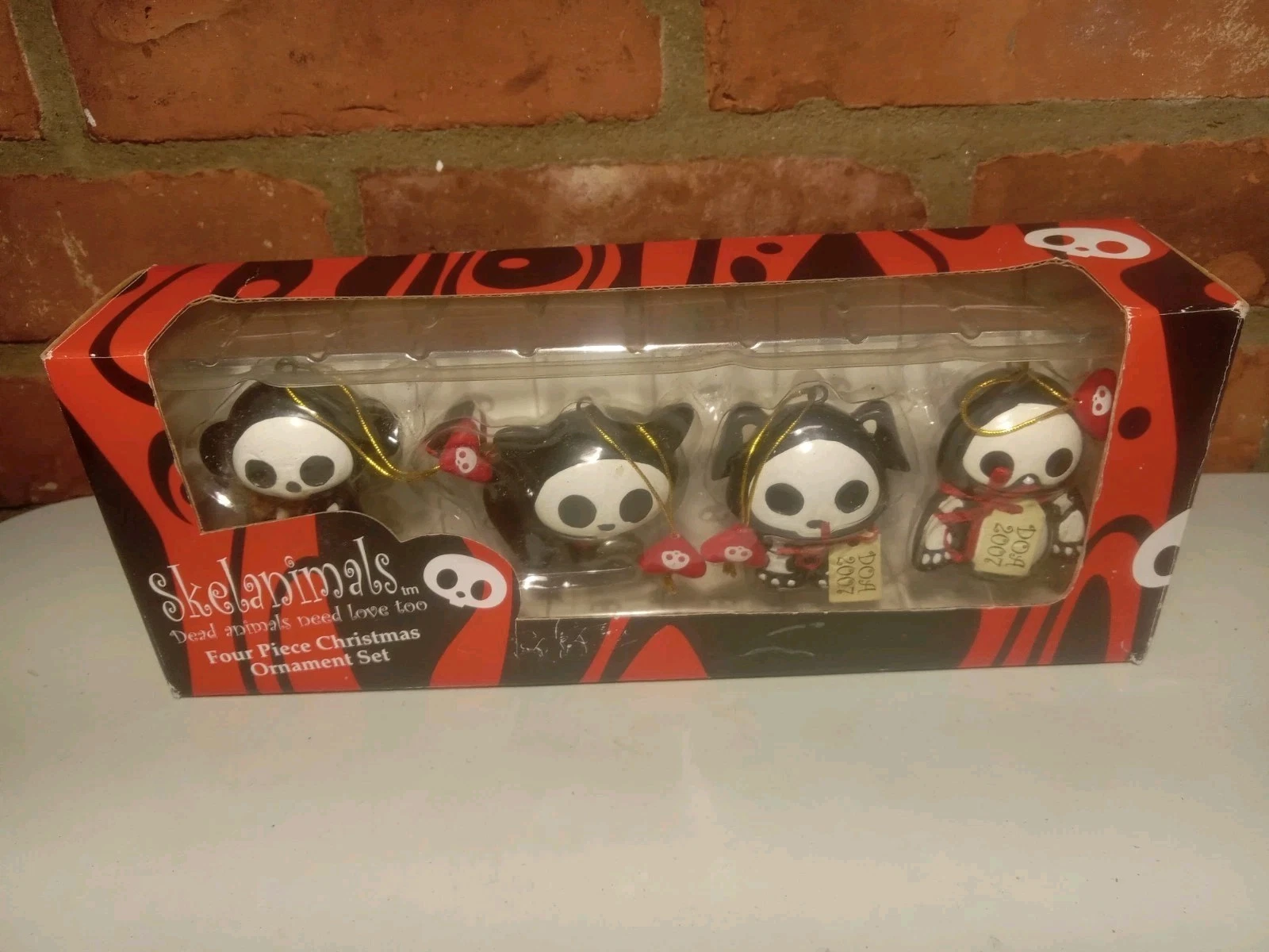 "SKELANIMALS" Kurt S. Adler Four Piece 2007 Christmas Ornament Set, New! image 2
