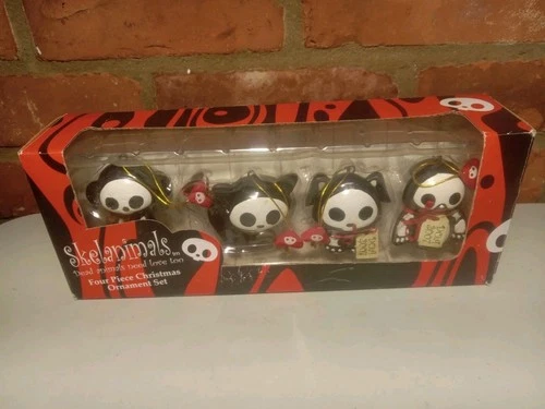"SKELANIMALS" Kurt S. Adler Four Piece 2007 Christmas Ornament Set, New! image 2