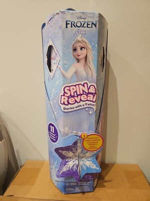 Disney Frozen Spin & Reveal Elsa Doll Mattel NIB w 11 Surprises Box Lil Damaged