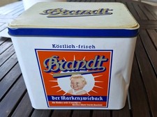 Schöne alte Blechdose von Brandt - Sammler-Edition Motiv Markenzwieback 1955 RAR