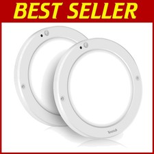 Modern Round Flush Mount Light Fixture - 2 Pack