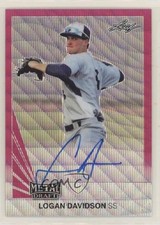 2019 Leaf Metal Draft 1990 Throwback Pink Wave 5/10 Logan Davidson Auto 7qg