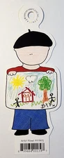 Artist boy Kindergarten Beret Coloring RETIRED 1999 My Mind's Eye Die Cut