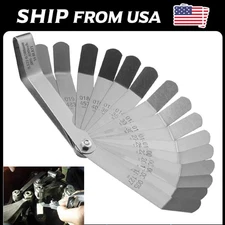 Universal SAE &Metric Offset Valve Feeler Thickness Gauge 16PCS Blade Tool