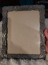Vintage Cast Metal Art Deco Rose Trellis Vines Photo Picture Frame 8"x10"