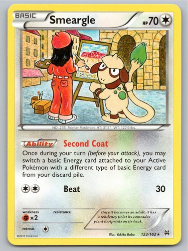2015 POKEMON SMEARGLE BREAKTHROUGH 123/162 R NM A70062 FREE S&H