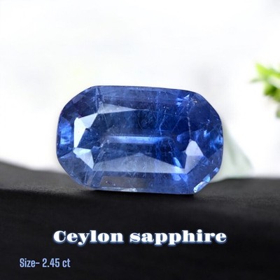2.45 ct beautiful bluer ceylon sapphire normal heat