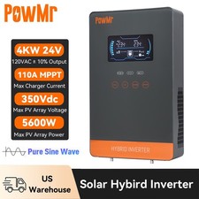 4000W 24V Solar Hybrid Inverter Off-Grid 120VAC 140A MPPT Charge Controller WIFI