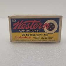 Western 38 Special Lubaloy 158GR Cartridge Box, EMPTY BOX ONLY  