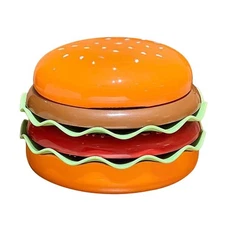 Stackable Hamburger Plates Set Dipping Sauce Dish Set Mini Dinner Plate