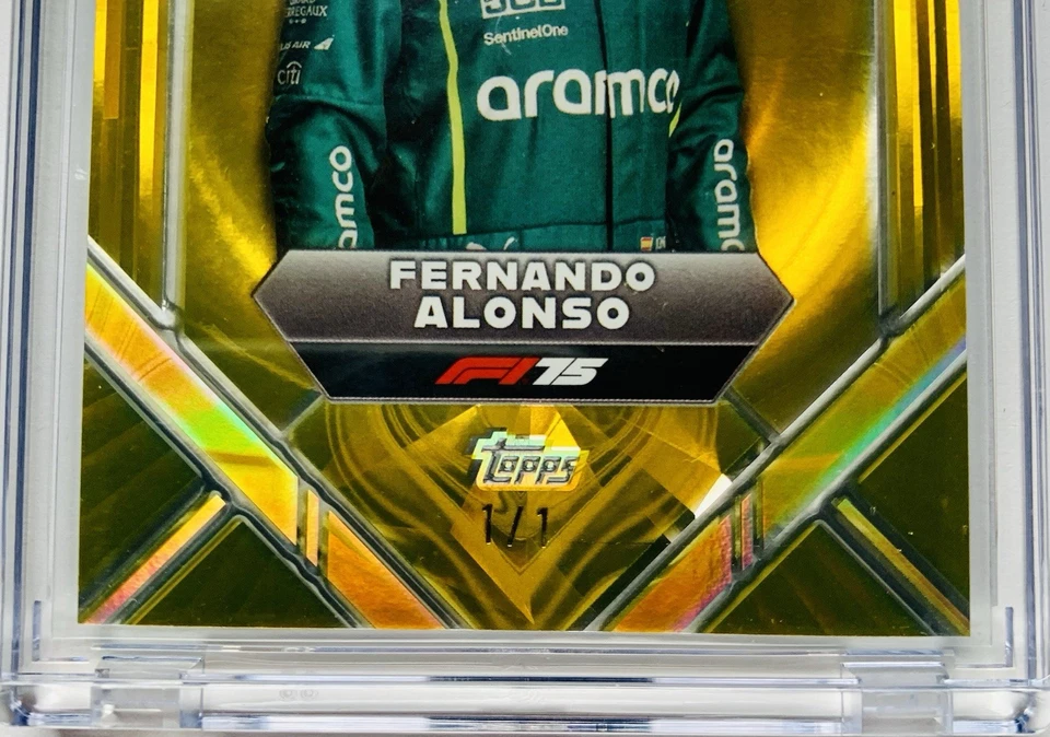 Fernando Alonso 1/1 Liquid Gold (Silver) 2025 Topps Formula 1 F1 Dynasty Card - Image 4 of 4