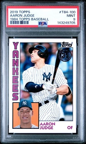 2019 Topps 1984 TOPPS BASEBALL #T84-100 AARON JUDGE PSA 9 MINT