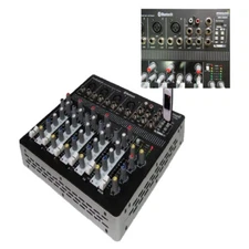 6 Channel USB Mp3 Bluetooth Mixer Console 10CH DJ Church PA Stage Karaoke Mixer