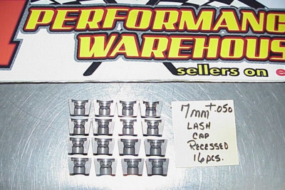 16 Titanium 7 MM +.050 Bead Groove Super 7° Lash Cap Recessed Valve Locks