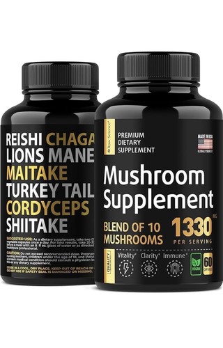 MUSHROOM NOOTROPIC SUPPLEMENT WITH LION'S MAN - FOCUS & BRAIN SUPPORT