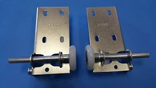 New Garage Door Bottom Fixture 1 Pair Right Left with Rollers Bottom Brackets BB